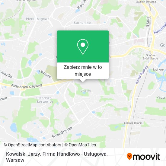 Mapa Kowalski Jerzy. Firma Handlowo - Usługowa