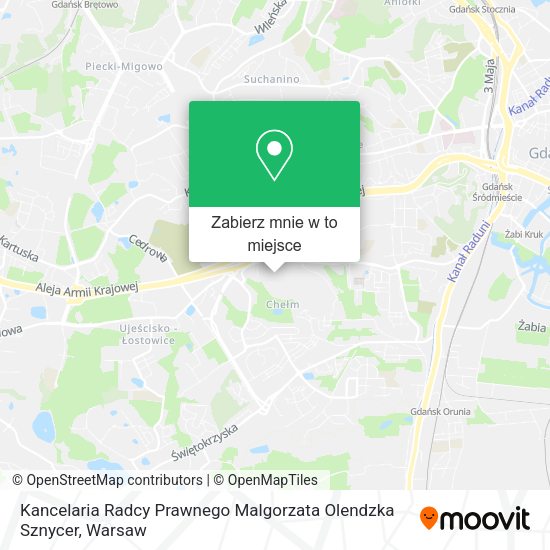 Mapa Kancelaria Radcy Prawnego Malgorzata Olendzka Sznycer