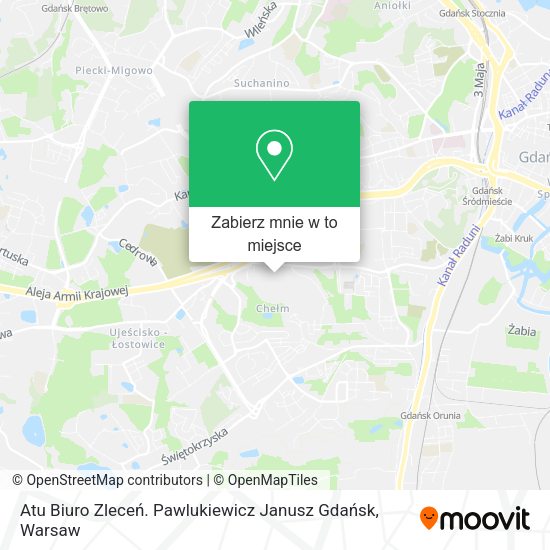 Mapa Atu Biuro Zleceń. Pawlukiewicz Janusz Gdańsk