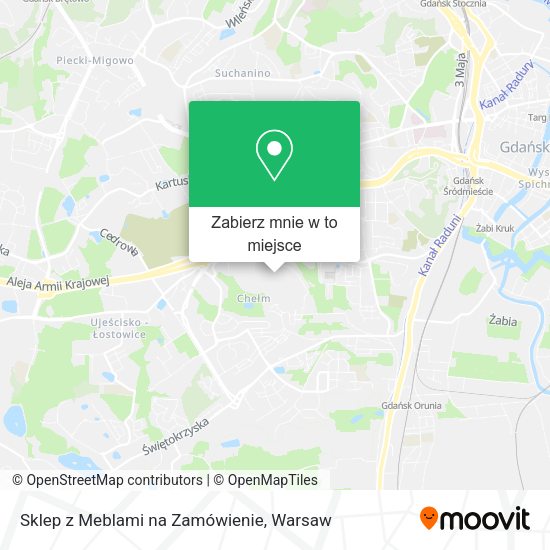 Mapa Sklep z Meblami na Zamówienie