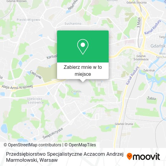 Mapa Przedsiębiorstwo Specjalistyczne Aczacom Andrzej Marmołowski