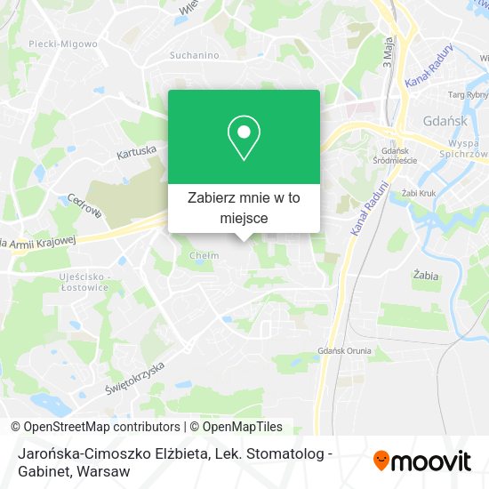 Mapa Jarońska-Cimoszko Elżbieta, Lek. Stomatolog - Gabinet