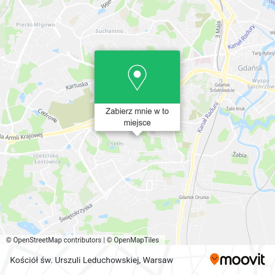 Mapa Kościół św. Urszuli Leduchowskiej