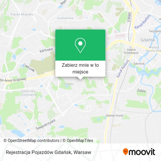 Mapa Rejestracja Pojazdów Gdańsk