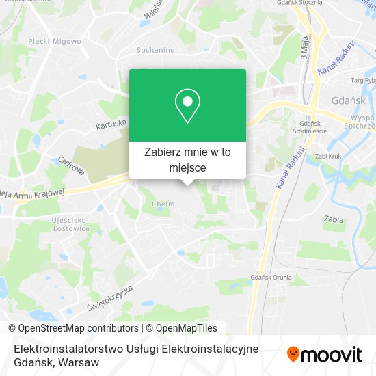 Mapa Elektroinstalatorstwo Usługi Elektroinstalacyjne Gdańsk