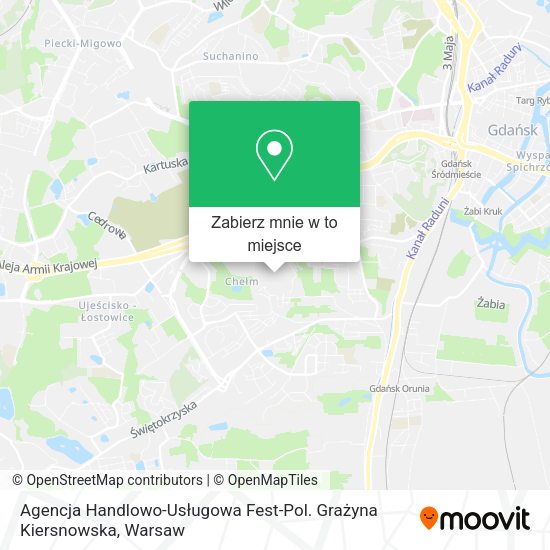 Mapa Agencja Handlowo-Usługowa Fest-Pol. Grażyna Kiersnowska