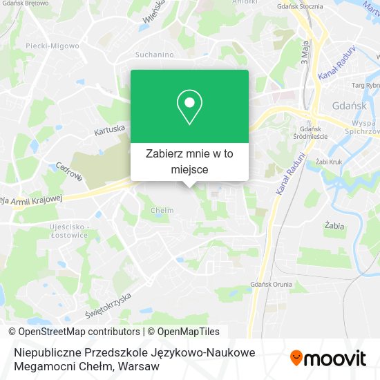 Mapa Niepubliczne Przedszkole Językowo-Naukowe Megamocni Chełm