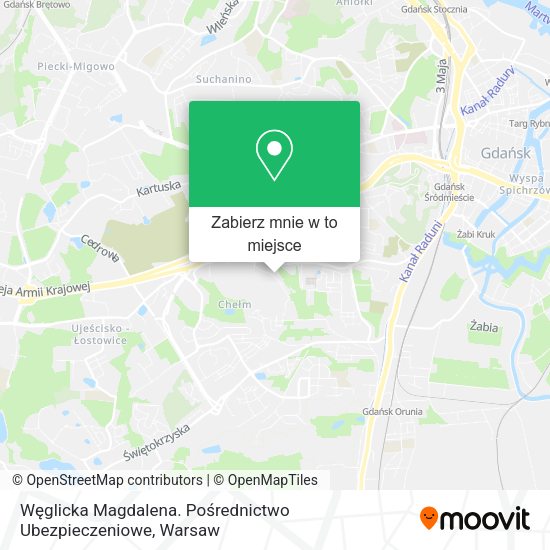 Mapa Węglicka Magdalena. Pośrednictwo Ubezpieczeniowe