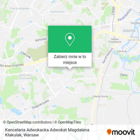 Mapa Kancelaria Adwokacka Adwokat Magdalena Kłakulak