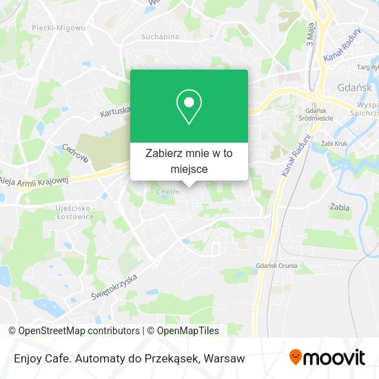 Mapa Enjoy Cafe. Automaty do Przekąsek