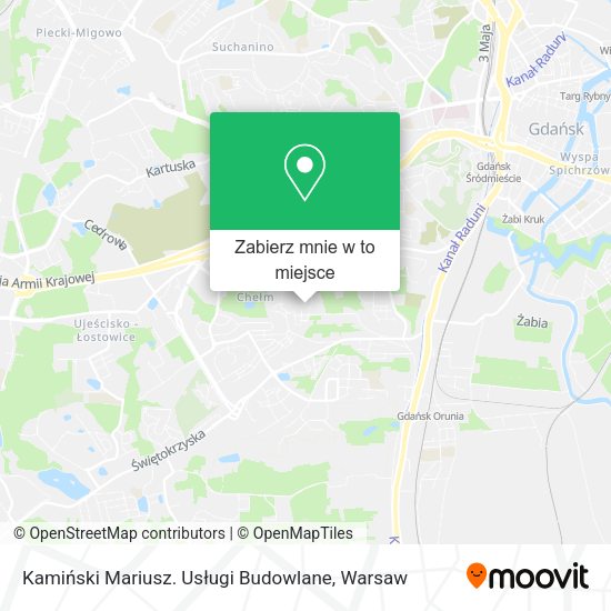 Mapa Kamiński Mariusz. Usługi Budowlane