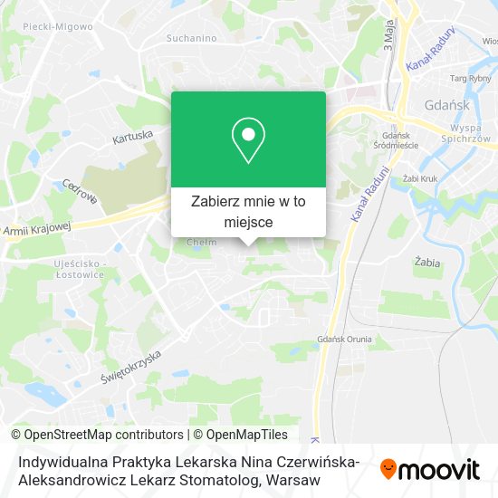 Mapa Indywidualna Praktyka Lekarska Nina Czerwińska-Aleksandrowicz Lekarz Stomatolog