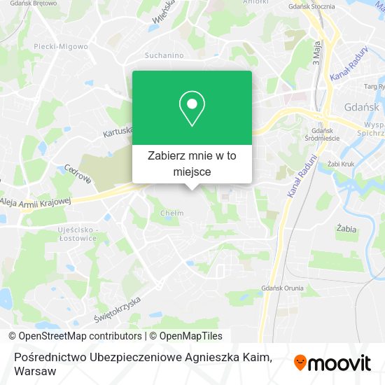 Mapa Pośrednictwo Ubezpieczeniowe Agnieszka Kaim