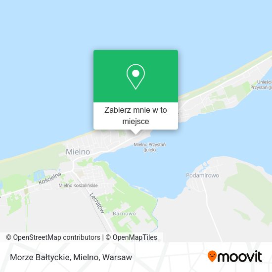 Mapa Morze Bałtyckie, Mielno