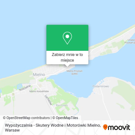 Mapa Wypożyczalnia - Skutery Wodne i Motorówki Mielno