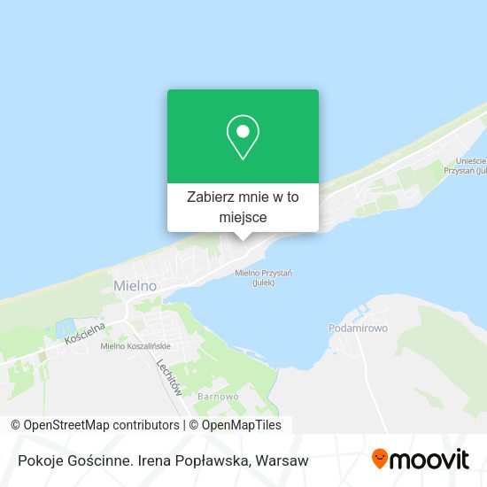 Mapa Pokoje Gościnne. Irena Popławska