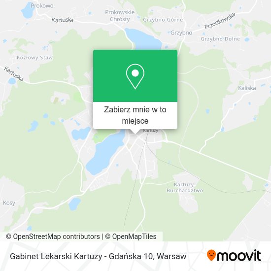 Mapa Gabinet Lekarski Kartuzy - Gdańska 10