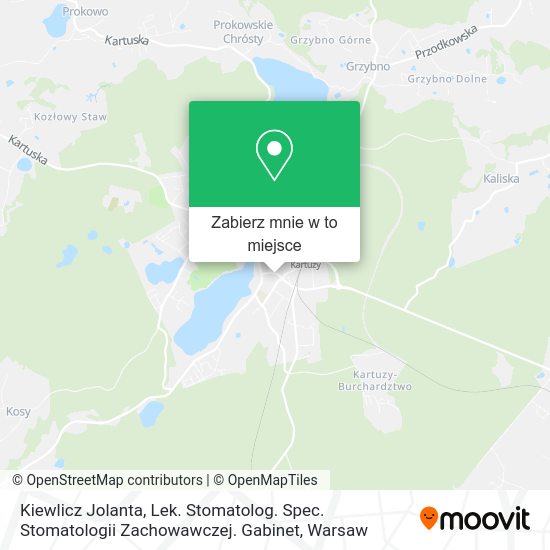 Mapa Kiewlicz Jolanta, Lek. Stomatolog. Spec. Stomatologii Zachowawczej. Gabinet