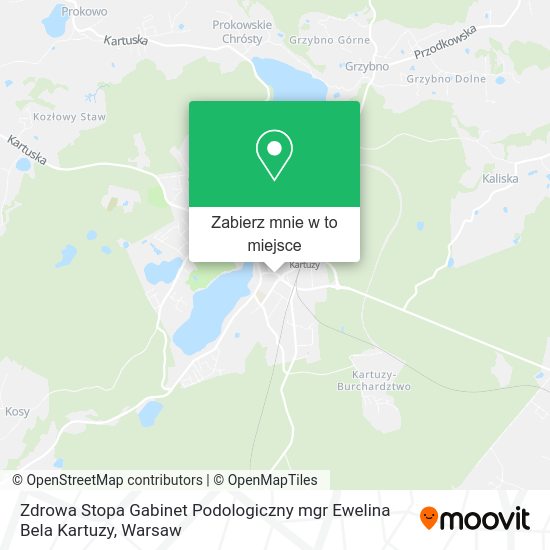 Mapa Zdrowa Stopa Gabinet Podologiczny mgr Ewelina Bela Kartuzy