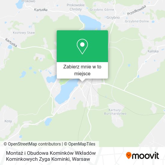 Mapa Montaż i Obudowa Kominków Wkładów Kominkowych Zyga Kominki