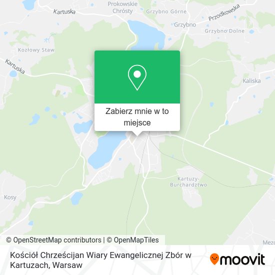 Mapa Kościół Chrześcijan Wiary Ewangelicznej Zbór w Kartuzach