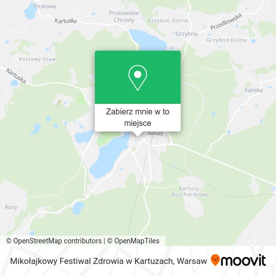 Mapa Mikołajkowy Festiwal Zdrowia w Kartuzach