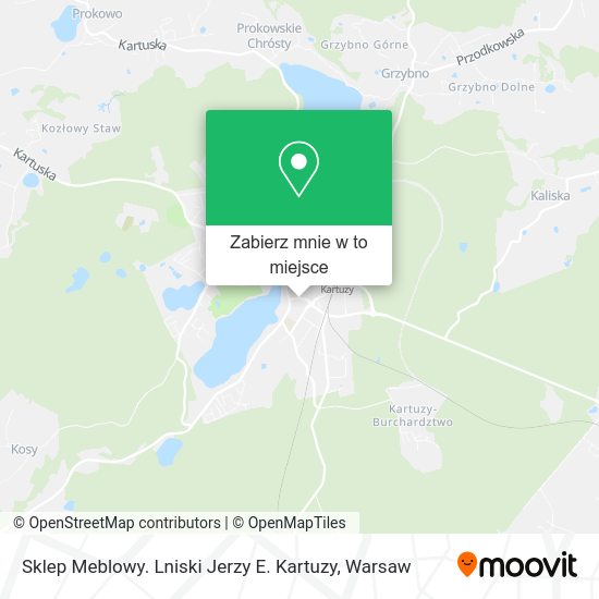 Mapa Sklep Meblowy. Lniski Jerzy E. Kartuzy