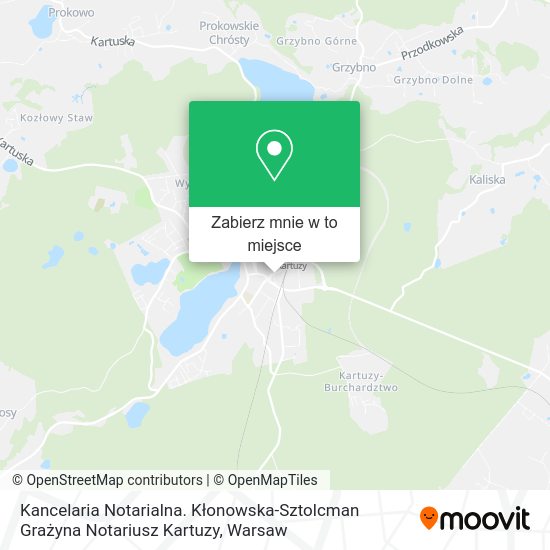 Mapa Kancelaria Notarialna. Kłonowska-Sztolcman Grażyna Notariusz Kartuzy