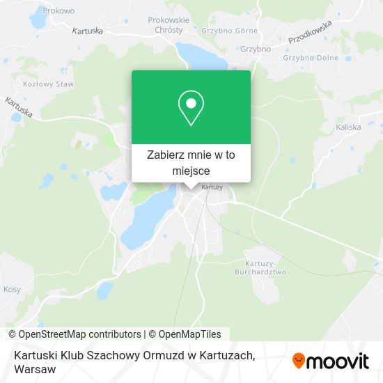 Mapa Kartuski Klub Szachowy Ormuzd w Kartuzach