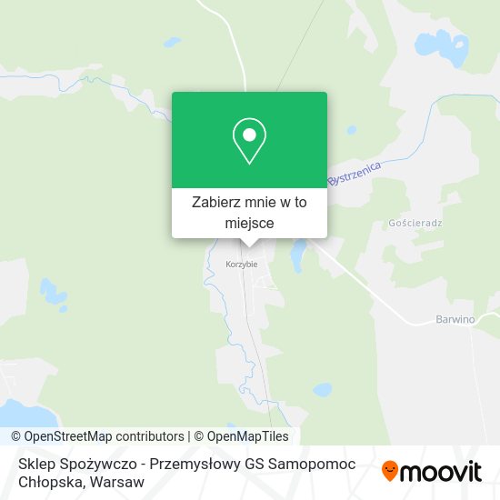 Mapa Sklep Spożywczo - Przemysłowy GS Samopomoc Chłopska