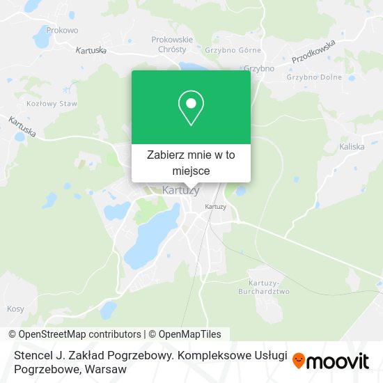 Mapa Stencel J. Zakład Pogrzebowy. Kompleksowe Usługi Pogrzebowe