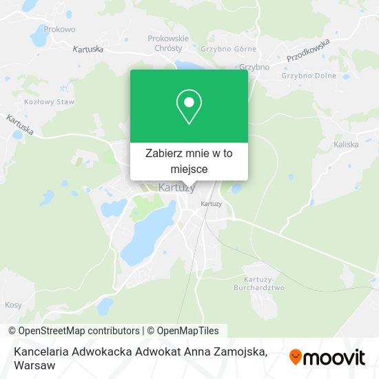 Mapa Kancelaria Adwokacka Adwokat Anna Zamojska