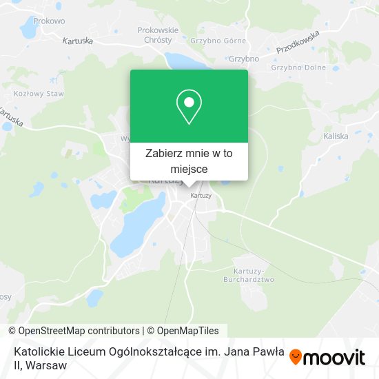 Mapa Katolickie Liceum Ogólnokształcące im. Jana Pawła II