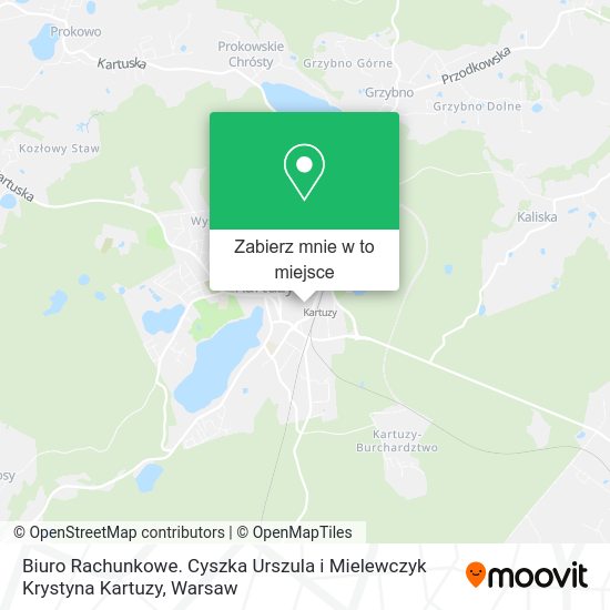 Mapa Biuro Rachunkowe. Cyszka Urszula i Mielewczyk Krystyna Kartuzy