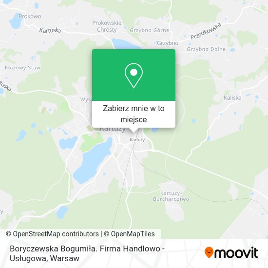 Mapa Boryczewska Bogumiła. Firma Handlowo - Usługowa