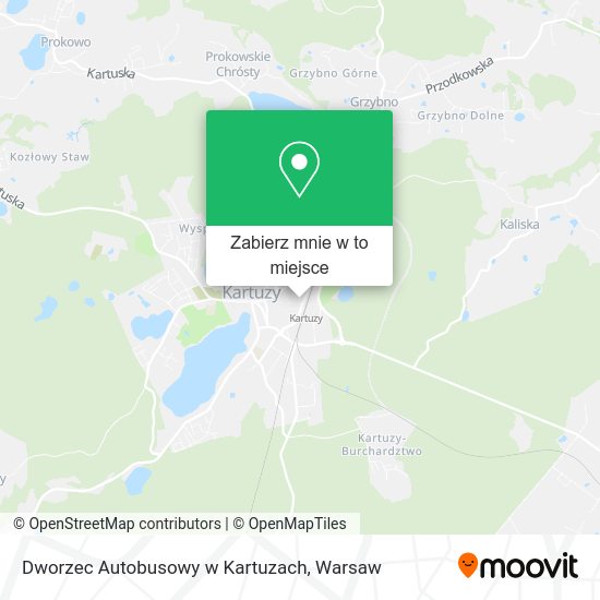 Mapa Dworzec Autobusowy w Kartuzach