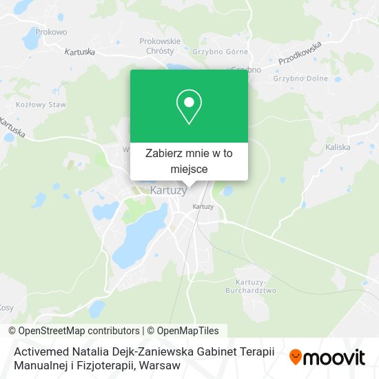 Mapa Activemed Natalia Dejk-Zaniewska Gabinet Terapii Manualnej i Fizjoterapii