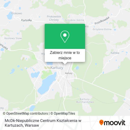 Mapa McDk-Niepubliczne Centrum Kształcenia w Kartuzach