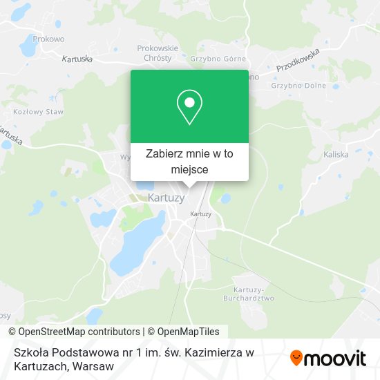 Mapa Szkoła Podstawowa nr 1 im. św. Kazimierza w Kartuzach