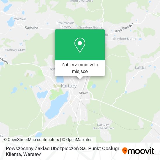 Mapa Powszechny Zakład Ubezpieczeń Sa. Punkt Obsługi Klienta