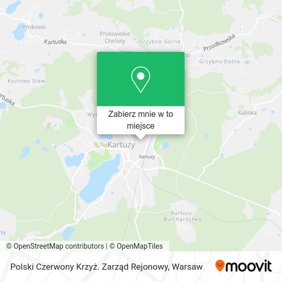 Mapa Polski Czerwony Krzyż. Zarząd Rejonowy