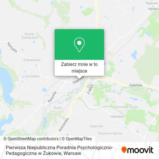 Mapa Pierwsza Niepubliczna Poradnia Psychologiczno-Pedagogiczna w Żukowie