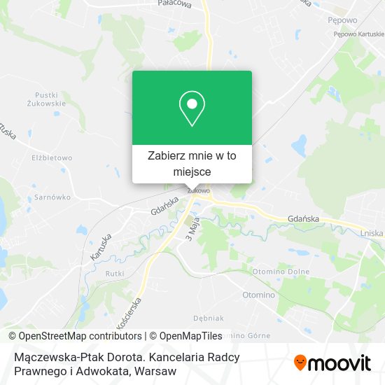 Mapa Mączewska-Ptak Dorota. Kancelaria Radcy Prawnego i Adwokata