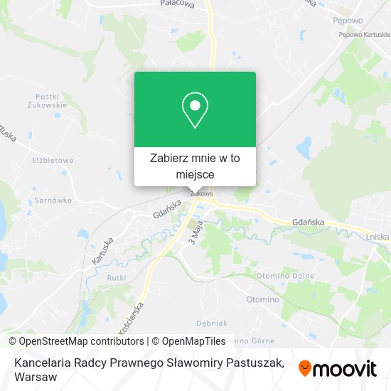 Mapa Kancelaria Radcy Prawnego Sławomiry Pastuszak