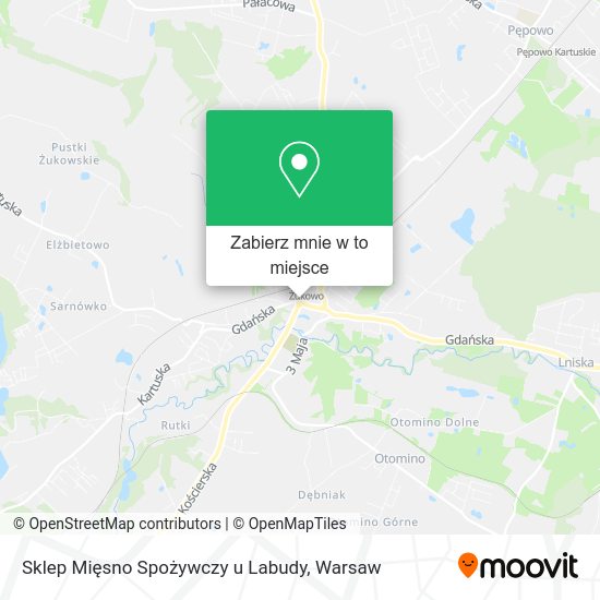 Mapa Sklep Mięsno Spożywczy u Labudy