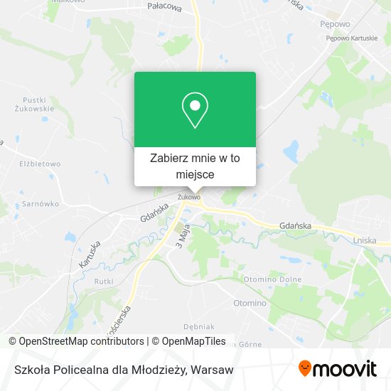 Mapa Szkoła Policealna dla Młodzieży