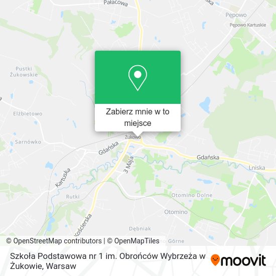 Mapa Szkoła Podstawowa nr 1 im. Obrońców Wybrzeża w Żukowie