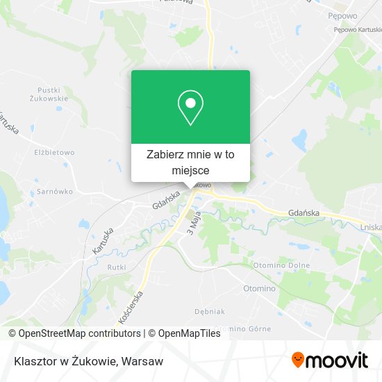 Mapa Klasztor w Żukowie