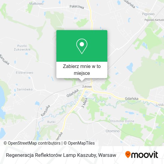 Mapa Regeneracja Reflektorów Lamp Kaszuby