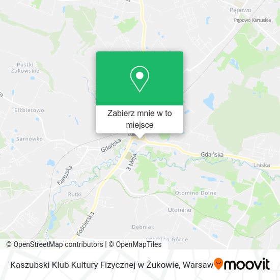 Mapa Kaszubski Klub Kultury Fizycznej w Żukowie